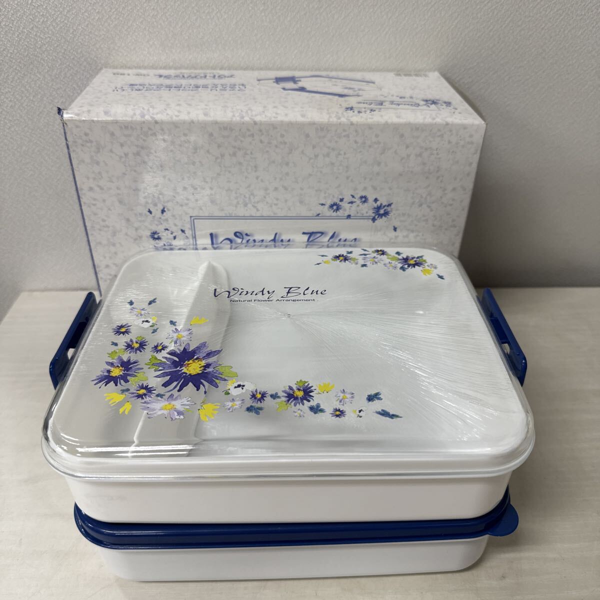 ● Windy Blue 携帯ベルト付保存容器 アウトドアパックL OW-150 容量1700ml ×2 ブルー レジャー 未使用品 ●拍卖