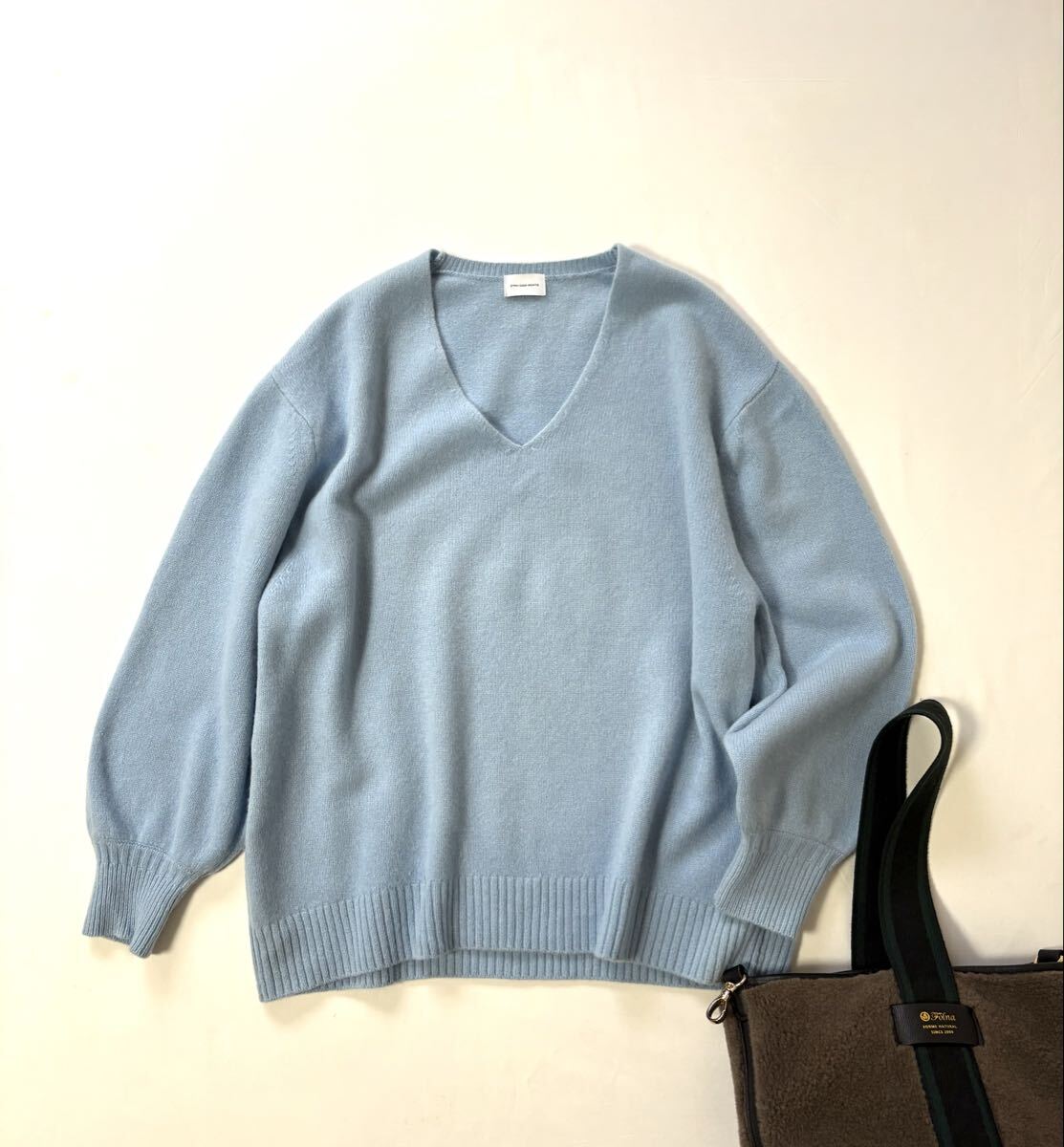 ユナイテッドアローズ グリーンレーベル ウール カシミヤ Vネック ニット プルオーバー拍卖