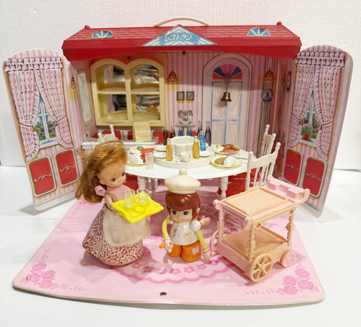 当時物 タカラ ポピー リカちゃん おてつだいレストラン おりょうりコックちゃん おてつだいチコちゃん レトロ 昭和拍卖