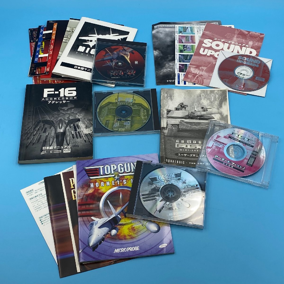 【20359】PCゲーム まとめて TOP GUN F-15 アグレッサー 他 フライトシミュレーター 戦闘機 飛行機 日本語版 英語版 コレクション 現状品拍卖