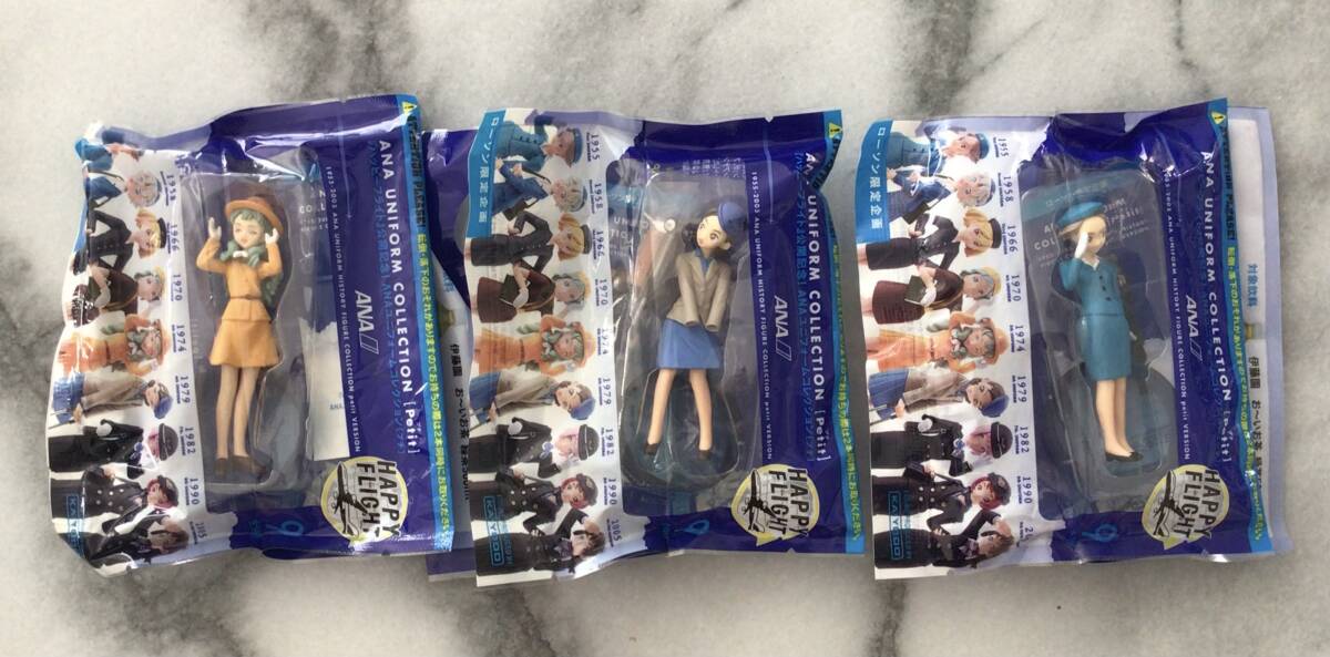 食玩 フィギュア ハッピーフライト 映画 ANA 海洋堂 3個纏めて拍卖