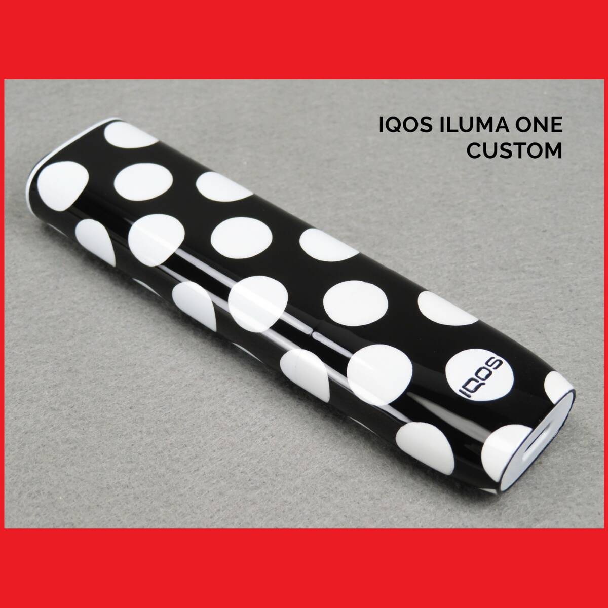 【送料無料】 1点物 限定 IQOS ILUMA ONE アイコス イルマ ワン 本体 水玉 柄 ドット カスタム ペイント エアー ブラシ 塗装 電子 タバコ拍卖