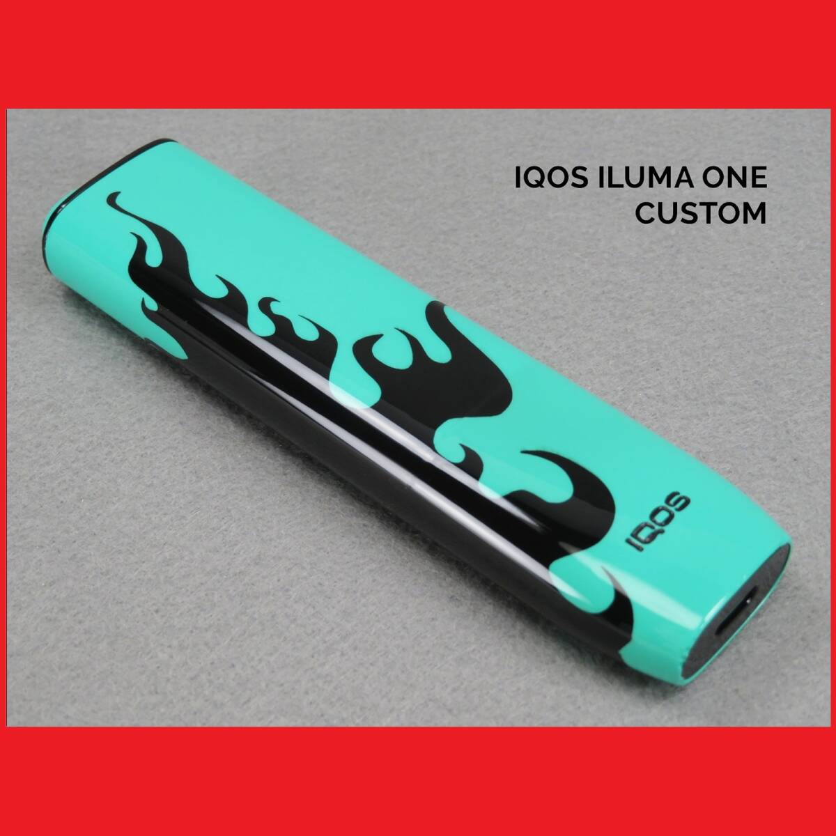 【送料無料】 1点物 IQOS ILUMA ONE アイコス イルマ ワン 本体 ファイヤー パターン カスタム ペイント エアーブラシ 塗装 電子タバコ 炎B拍卖
