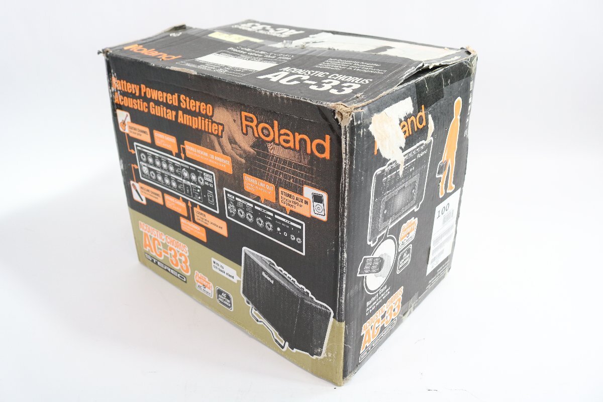 ROLAND ローランド ACOUSTIC CHORUS AC-33 アコースティック専用 ステレオ アンプ オーディオ機器 音響機器 現状品 動作未確認 2353-YA拍卖