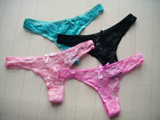 【総レース セクシーTバック】◆4枚組◆u2992-9◆M◆拍卖