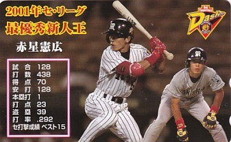 ■R33 阪神タイガース 赤星憲広 新人王テレカ拍卖