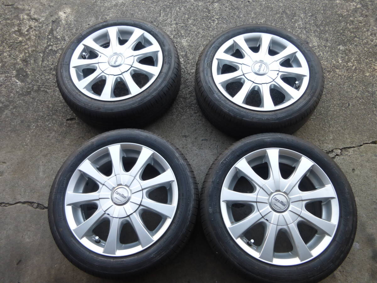 ユーロマックス 軽でツライチ狙い 165/55/14 14-5 1/2J-PCD100 +38 8穴マルチ拍卖