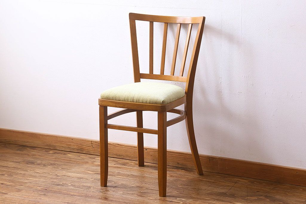 R-026416 イギリス ブナ材のチェア(椅子、ダイニングチェア)(2)拍卖