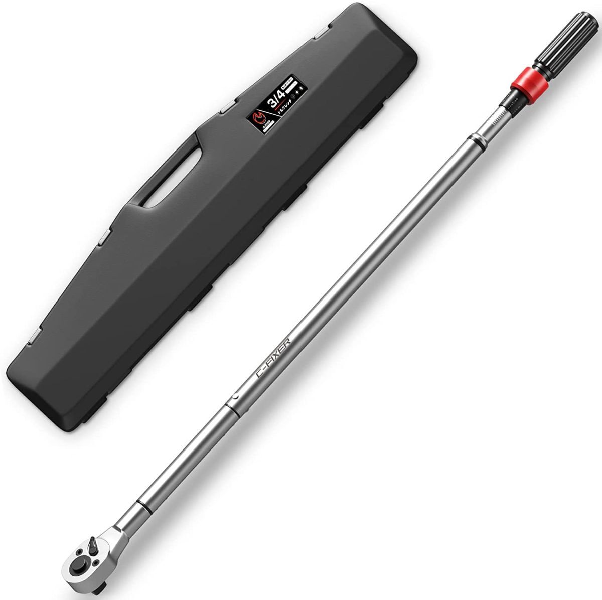 トルクレンチ プレセット型 差込角19mm 3/4インチ 200-800N・m タイヤ交換 車 バイク修理 レンチ ソケットレンチ ケース付きNLB-401H拍卖