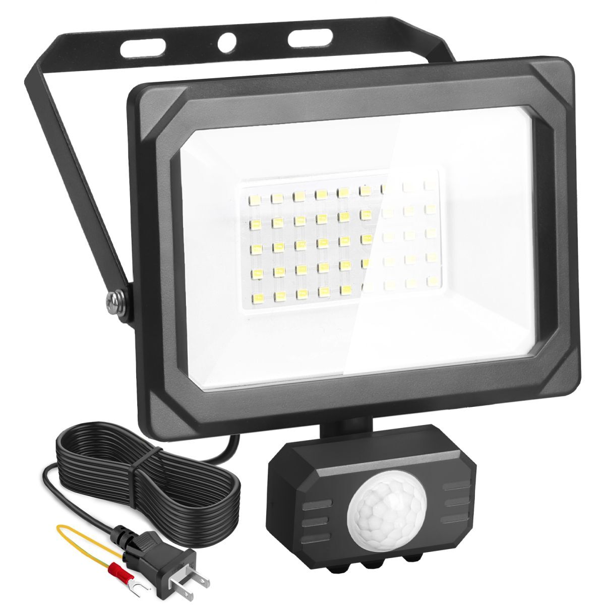 送料無料 1台 30W 人感センサー センサーライト IP65 防水 LED投光器 屋外 薄型 防犯ライト 昼光色 6500K LED 作業灯 lvk-03拍卖