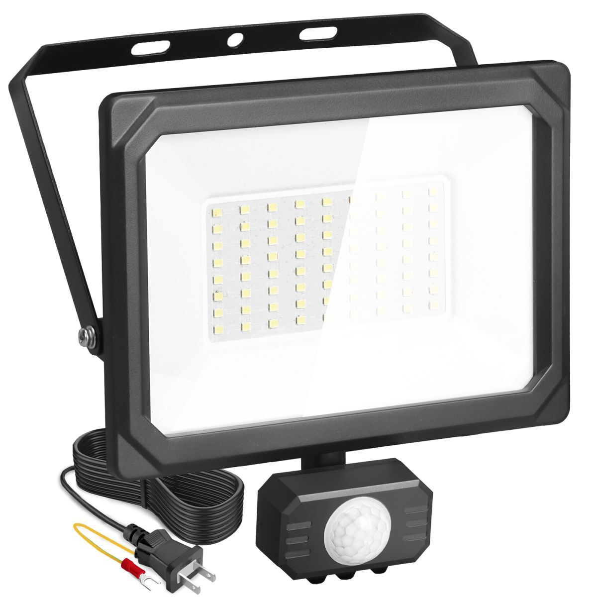 送料無料 10台 50W 人感センサー センサーライト IP65 防水 LED投光器 屋外 薄型 防犯ライト 昼光色 6500K LED 作業灯 lvk-05拍卖