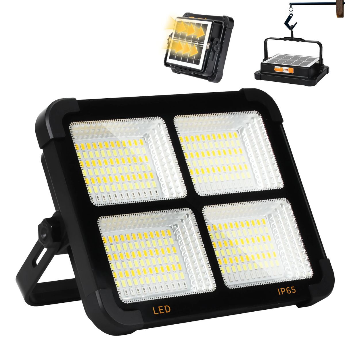 LED投光器 120W 作業灯 USB充電式 12000mAh 336個チップ IP65防水 耐久性 便携 薄型 高輝度 五つ点灯モード ソーラー充電 SOS信号HHU-336B拍卖