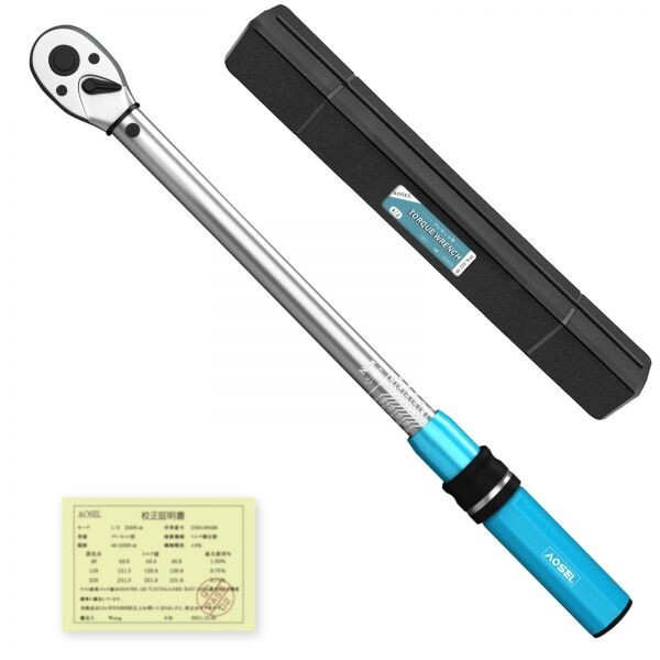 【即納】プレセット型 トルクレンチ 12.7mm (1/2インチ) 40-220N・m 正逆回転可能 タイヤ交換 車 工具 ケース付き 一年保証 NLB-A12拍卖