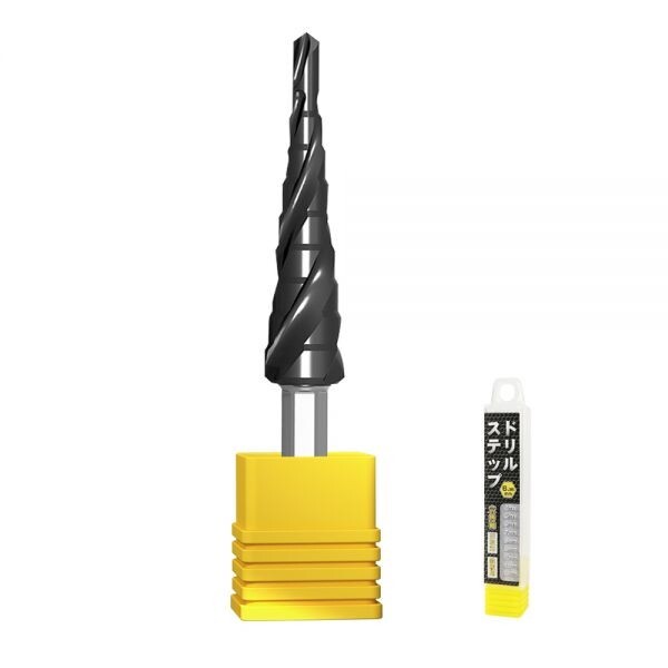 即納 スパイラルドリル ステップドリル (4-12mm ) 超高硬度 穴あけステンレス用 六角軸 タケノコドリル 螺旋 三枚刃 送料無料 ZT01拍卖