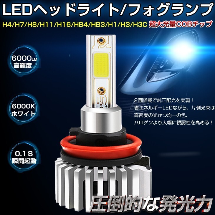 led電球 LEDライト ヘッドライト フォグランプ 一体型 H8/H11/H16/H7/HB4/H1/H3/H3C 12000LM 超MINI 車検対応 送料無料 一年保証 D9拍卖