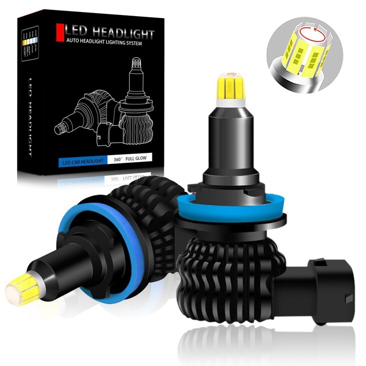 爆裂発光 PHILIPS製 一体型 LEDヘッドライト 20000LM左右合計 6500K ホワイト フォグランプ LED H7 HB4 H1 送料込VE拍卖