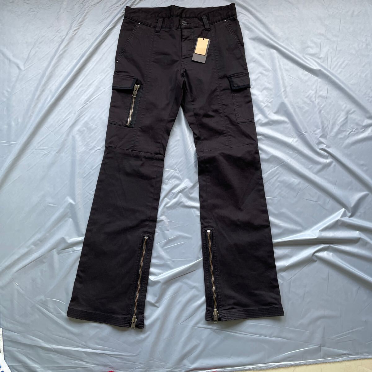 コムサメン■COMME CA MEN■ブラック カーゴパンツ フレアパンツ新品【S】ブーツカット拍卖