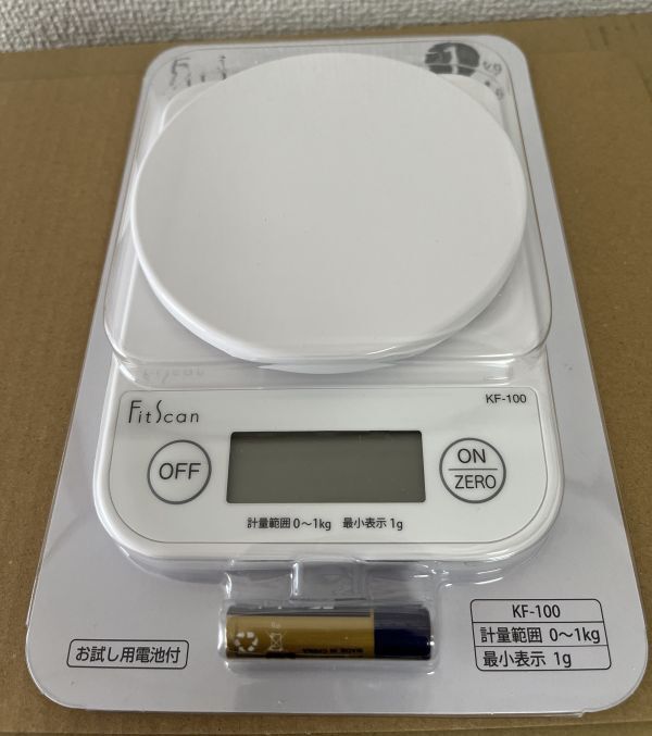 タニタ クッキングスケール キッチン スケール はかり 料理 デジタル 1kg 1g単位 ホワイト KF-100 WH デジタルスケール 計量器 コンパクト拍卖
