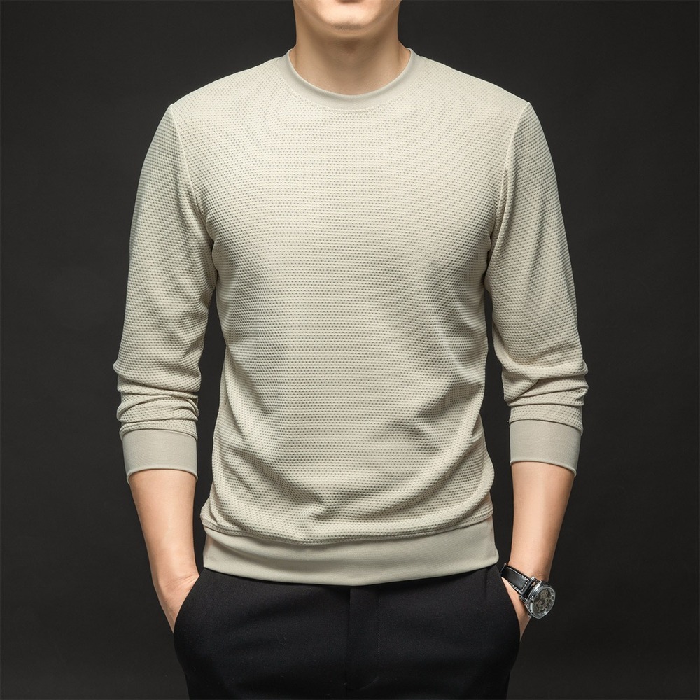 ☆ ベージュ ☆ XL ☆ 長袖Tシャツ カジュアル メンズ Tシャツ 長袖 メンズ tシャツ 長袖tシャツ 長袖Tシャツ メンズTシャツ カットソー拍卖