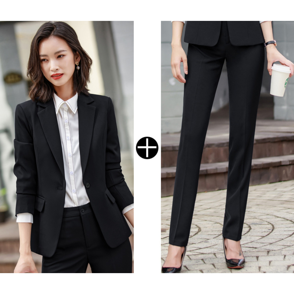 ☆ ブラックxパンツ ☆ M ☆ レディーススーツセット pklxy1605 レディース スーツ フォーマル セット フォーマルスーツ ビジネススーツ拍卖