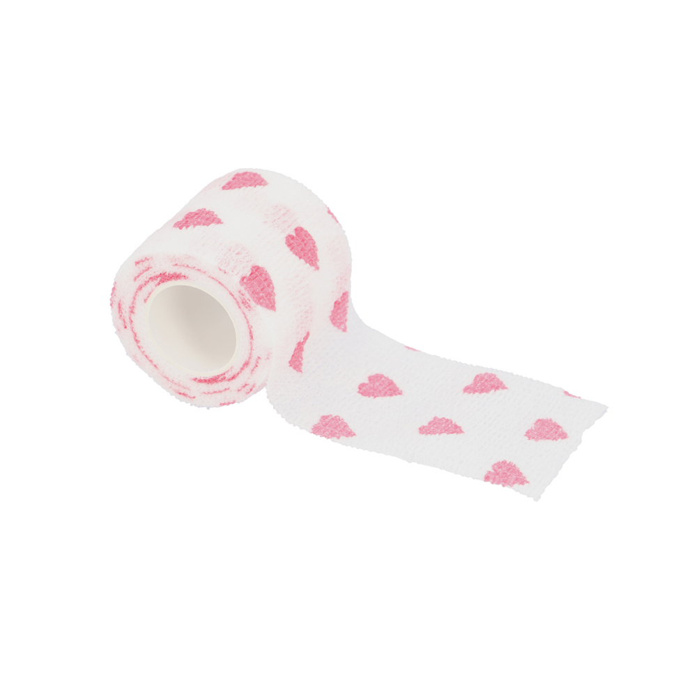 ☆ ホワイト×ハーツ ☆ 犬 猫 包帯 pmyba576 犬 猫 包帯 カラー ペット用 犬用 猫用 カラー包帯 柄付き 模様付き テーピング拍卖