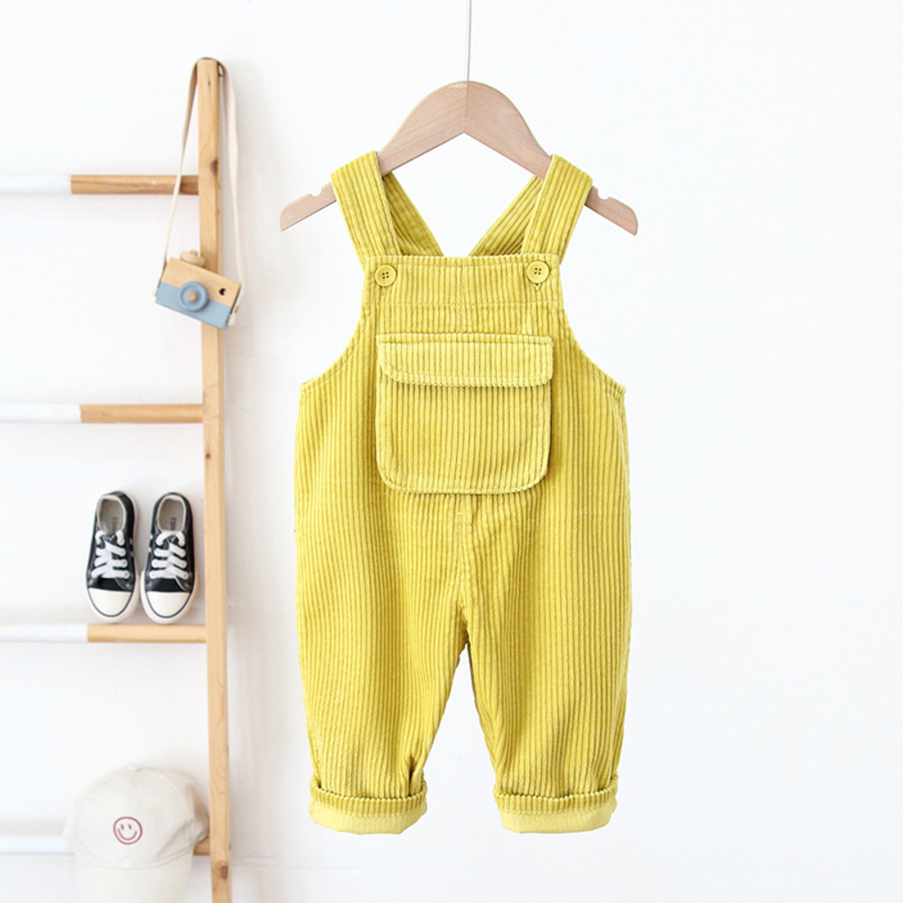 ☆ イエロー ☆ 100cm ☆ キッズサロペット yksp2032 キッズ サロペット オーバーオール パンツ 長ズボン 子ども服 子供服 コットン拍卖