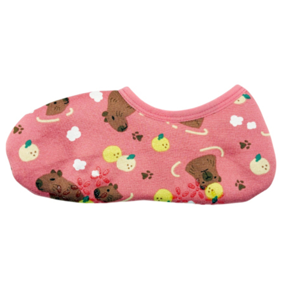 ☆ 温泉カピバラピンク ☆ ぽかぽかそっくす ショート ルームソックス レディース 暖かい 靴下 おしゃれ くつ下 厚手 あったか ソックス拍卖