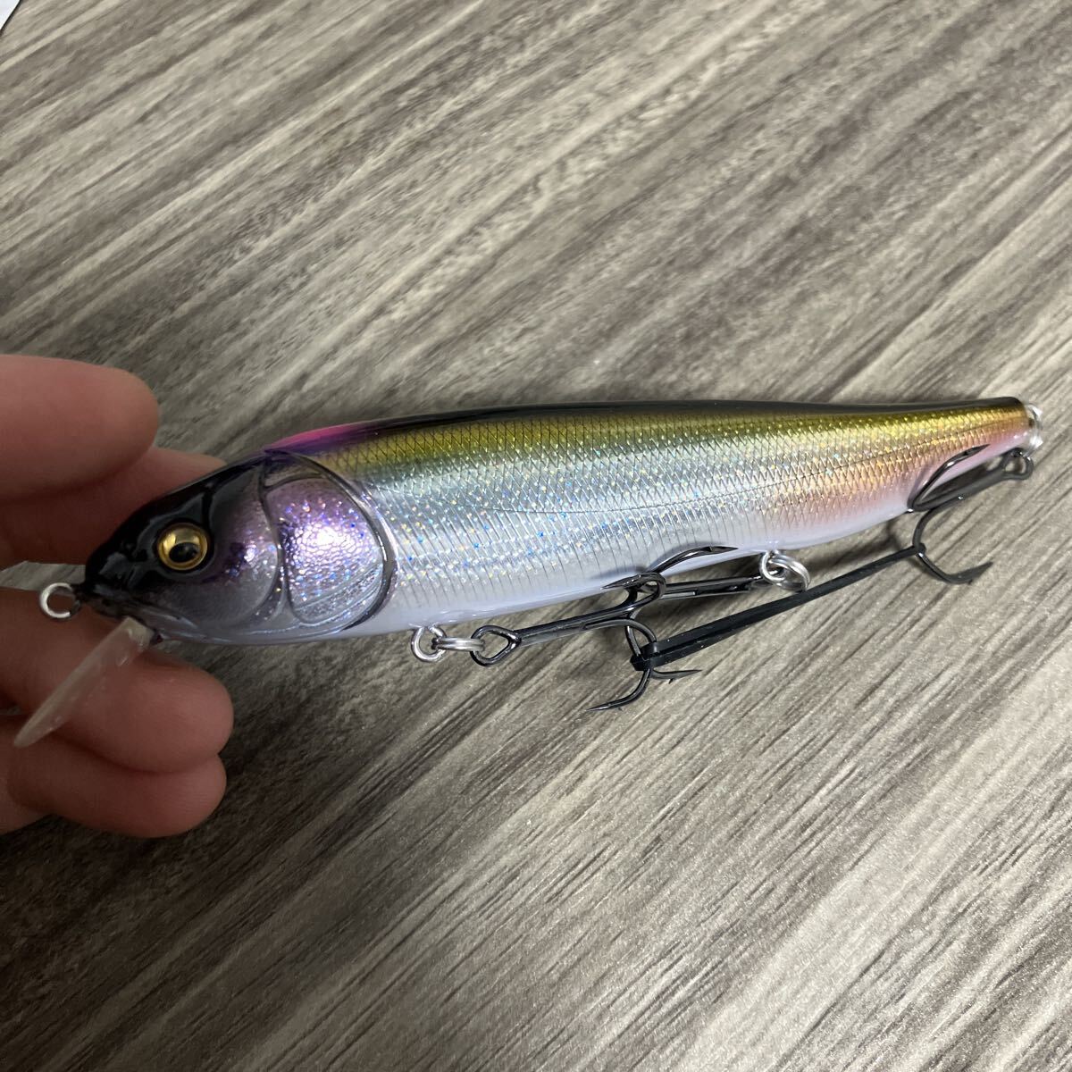美品 Megabass メガバス LATES“FEEDING WOOFER“ ラテス“フィーディングウーハー“「DD INDICATOR SHINER」ミノー拍卖
