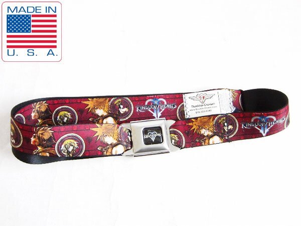 USA製/KINGDOM HEARTS/キングダムハーツ/総柄ベルト/ディズニー/ミッキー/ドナルド/Buckle-Down/アメリカ製/D140-51-0019拍卖