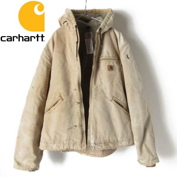 00s carhartt J141 シエラ ジャケット フェード ブラウン L-R 茶系 裏ボア シェルパフリース カーハート デトロイト似 D150-18-0083ZV拍卖