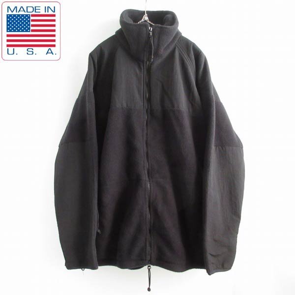 美品 USA製 実物 米軍 ECWCS GEN2 LEVEL3 ポーラテック フリース ジャケット 黒 XL ミリタリー ゴアテックスライナー D149-18-0048ZT拍卖