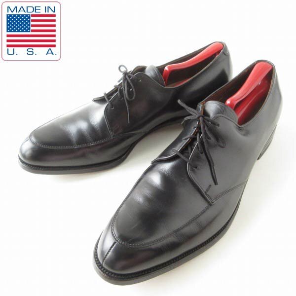 斜体ロゴ期 1975年製 USA製 アレンエドモンズ Tom,Dick&Harry Uチップ 黒 29cm Ostend表記 アメリカ製 大きい ビンテージ D148-32-0045ZT拍卖