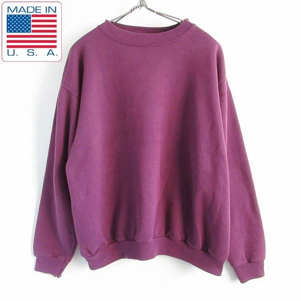 80s USA製 COMPETITOR 無地 スウェット パープル系 L ドロップショルダー トレーナー アメリカ製 ビンテージ D143-13-0008XVW拍卖
