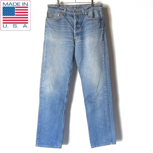 1994年製 USA製 リーバイス 501 激ヒゲ ジーンズ 実寸W34 L32 アメリカ製 デニム ジーパン 90s ビンテージ D151-21-0022ZVN拍卖