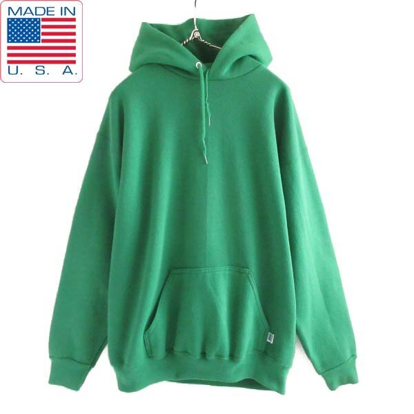 極美品 希少 90s USA製 DISCUS 無地 プルオーバー パーカー 緑系 L グリーン フーディ ブランク スウェット ビンテージ D149-13-0023ZVW拍卖