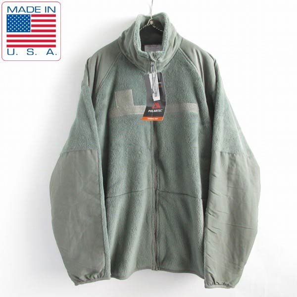 新品 実物 米軍 ECWCS GEN3 LEVEL3 ポーラテック フリース ジャケット L-R アメリカ製 USA製 フォリッジグリーン 緑系 D149-18-0033ZT拍卖