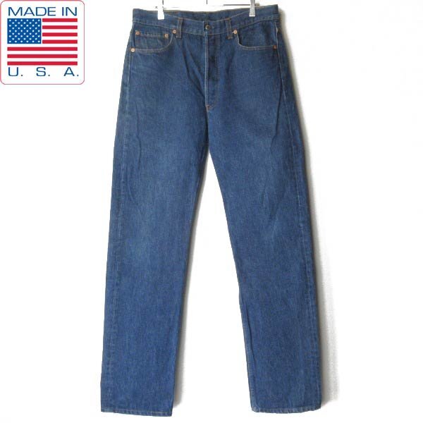 美品 1991年製 USA製 リーバイス 501 美アタリ 濃いめ ジーンズ W35(実寸W34) 90s アメリカ製 ジーパン ビンテージ D152-21-0058ZV拍卖