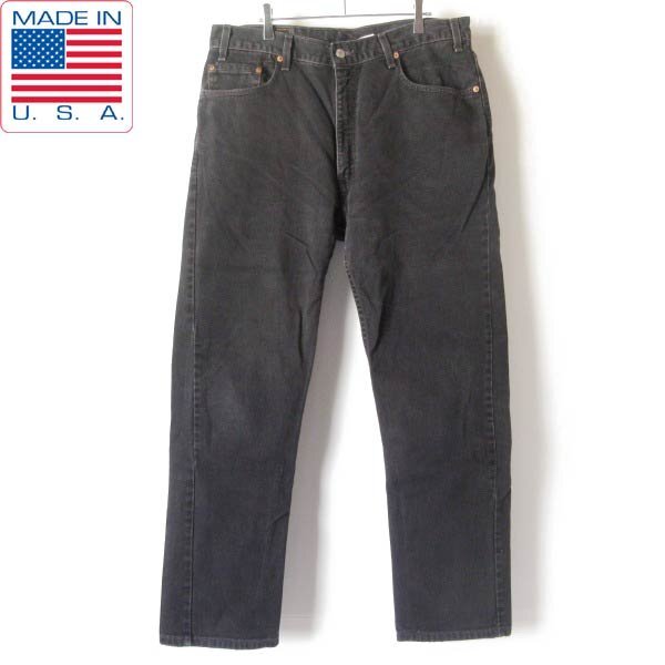 2000年製 USA製 リーバイス505 後染め ブラックジーンズ 実寸W37 L31 黒 00s サルファブラック アメリカ製 ビンテージ D150-21-0006ZTW拍卖