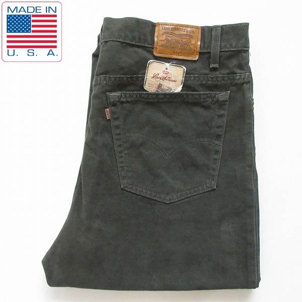 1999年製 新品 USA製 リーバイス540 リラックスフィット ジーンズ 緑系 W40 カラーデニム デッドストック 550 ビンテージ D147-21-0132ZT拍卖