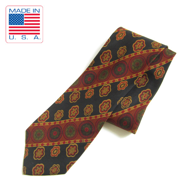 美品/USA製/J.CREW/総柄ネクタイ/シルク/Jクルー/ジェイクルー/メンズ/おしゃれ小物/アメリカ製/米国製/D117-72-0009拍卖