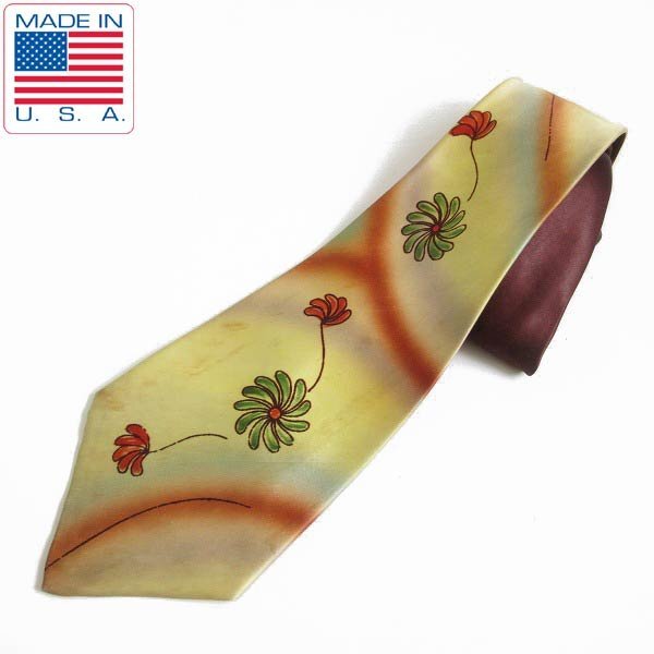 一点物 50s-60s USA製 WILSON'S SHIRT SHOP 花柄 プリント ネクタイ ロカビリー ビンテージ アメリカ製 希少 D145-72-0001XV拍卖