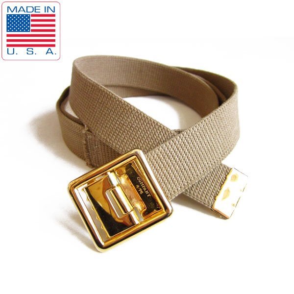 ビンテージ/USA製/米軍/USMC/リメイク/ウェブベルト【最大48インチ】ミリタリーベルト/OFFISERS' EQUIPMENT COMPANY/カーキ/D128-51-3020拍卖