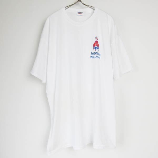 新品 SHERWIN WILLIAMS ロゴプリントTシャツ 白 XL ヤケ有り シャーウィン ウィリアムズ 企業物 アドバタイジング D152-01-0001ZV拍卖
