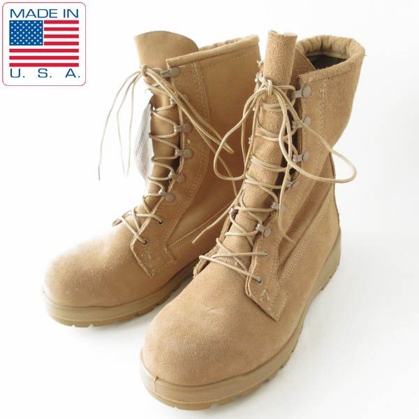 新品 USA製 実物 米軍 BATES 11461A スエード×ゴアテックス コンバットブーツ 10.5W TAN ベイツ 希少 デッドストック D148-32-0005ZT拍卖