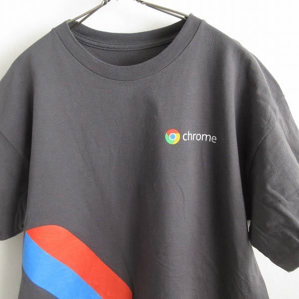 美品 chrome クローム 企業物 半袖Tシャツ グレー系 XL アドバタイジング クロームブック Google グーグル 新品同様 D143-01-0106ZVW拍卖