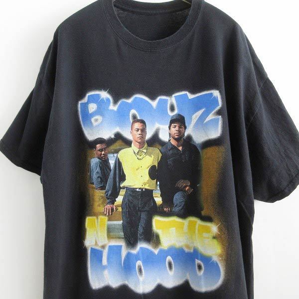 BOYZ N THE HOOD ムービーTシャツ 半袖 黒 1X ブラック Ice Cube アイスキューブ ボーイズンザフッド HIP HOP 映画 D144-01-0023ZVW拍卖