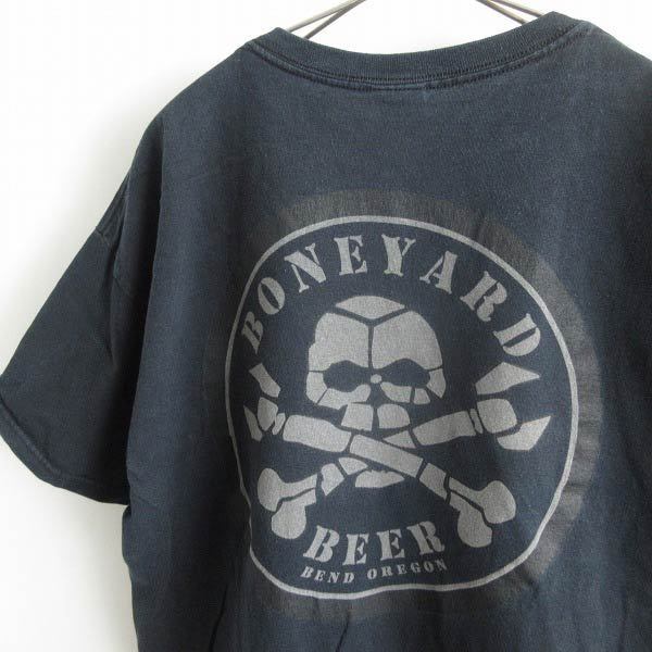 BONEYARD BEER 企業物 半袖Tシャツ 黒or濃紺系 L ブラックorダークネイビー GILDAN ギルダン コットン 丸胴 D143-01-0154ZVW拍卖