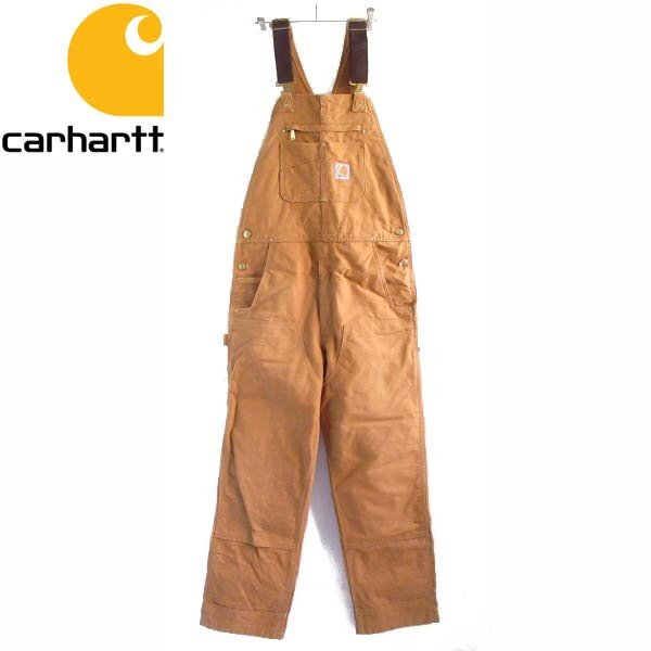 carhartt ダック BIB オーバーオール 茶系 W34 カーハート ブラウン 102776-211 D150-25-0021Z拍卖