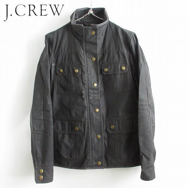 J.CREW モーターサイクル コットン ジャケット 黒 レディース-S ブラック トライアルマスターやインターナショナル似 d144-18-0112拍卖