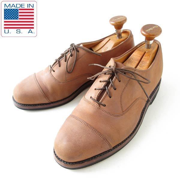 USA製 コールハーン COUNTRY ストレートチップ 茶系 幅広25.5cm キャップトゥ シューズ アメリカ製 靴 d117-32-0188ZV拍卖